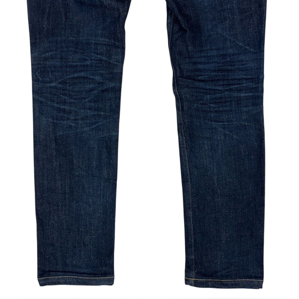 Buck Mason Jeans Mens 33x31 Blue Selvedge Denim Slim Dark Wash Faded USA Made - Picture 6 of 14